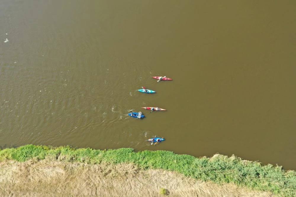 „Spływ Olo”, Odra na wysokości Kostrzyna nad Odrą. Fot. Tomasz Przeździecki