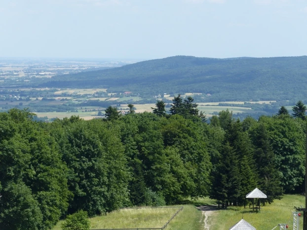 
Widok z Łyśca na Góry Świętokrzyskie. Fot. Łukasz Misiuna
