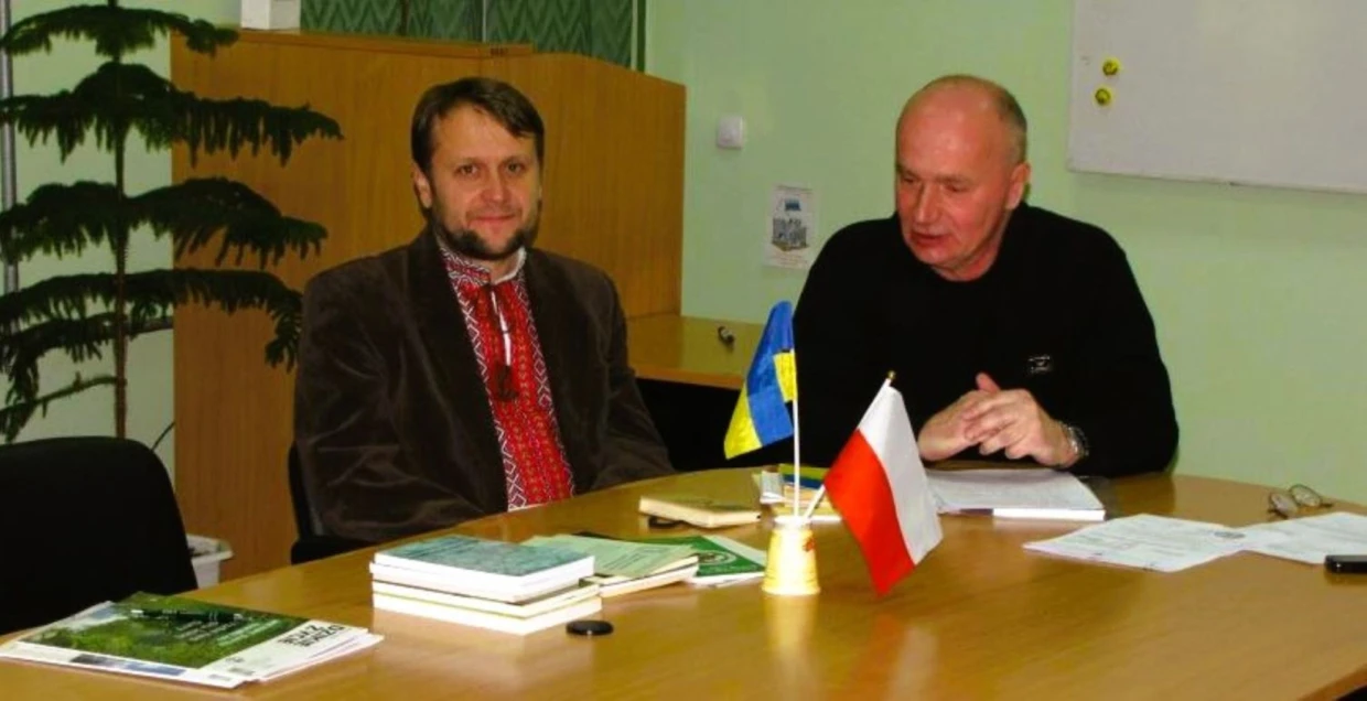 Krzysztof Wojciechowski i Wołodymyr Borejko podczas spotkania na temat ochrony zwierząt. Fot. Iwan Parnikoza