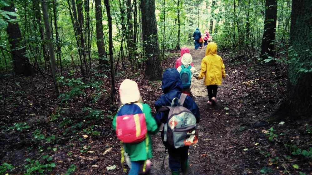 
Codziennością przedszkolaka leśnego jest wędrówka. Fot. Agata Preuss
