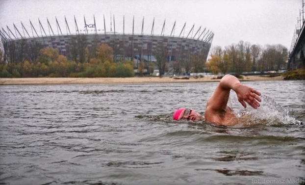 Stadion Narodowy i Leszek Naziemiec, listopad 2018 r. Fot. Tomasz Madej
