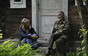 Lech Wilczek podczas realizacji filmu dokumentalnego pt. „Miejsce w Raju” w reż. Beaty Hyży-Czołpińskiej. Fot. Janusz Korbel