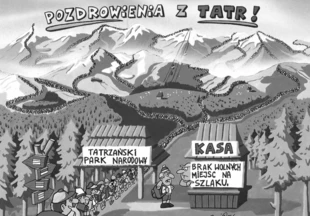 Pocztówka sprzedawana w Zakopanem
