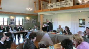 Prof. Andrzej Strumiłło z inauguracyjnym referatem. Fot. Danuta Worobiec