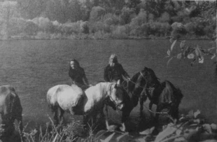 Józek Polański, bieszczadzki zakapior, z żoną Ewą. Fot. Jano