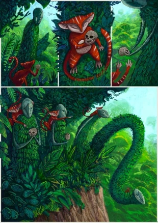 
Fragment komiksu z „Ostatniego drzewa” autorstwa Rocha Urbaniaka
