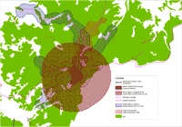 Mapa wpływu planowanego wyciągu na ostoje niedźwiedzia i wilka. Opracowanie dr Sabina Pierużek-Nowak, Stowarzyszenie dla Natury „Wilk”