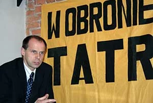 Konferencja „W obronie Tatr”. Od lewej: Radosław Ślusarczyk, prof. Zbigniew Mirek, prof. Henryk Okarma. Fot. Mariola Mroczka