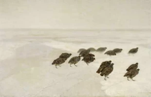 Józef Chełmoński, „Kuropatwy”, olej na płótnie, 1891, Muzeum Narodowe, Warszawa