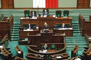 Krzysztof Worobiec w czasie prezentacji ustawy. Fot. Stefan Okołowicz