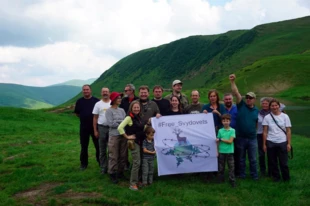 Aktywiści grupy Free Svydovets w masywie Świdowca. Fot. Archiwum grupy Free Svydovets