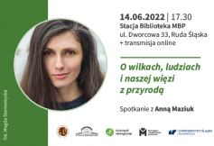 Anna Maziuk w 76 spotkaniu Klubu Myśli Ekologicznej w Katowicach
