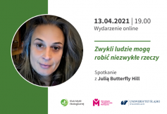 Julia Butterfly Hill w 67 spotkaniu Klubu Myśli Ekologicznej w Katowicach