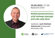 Marek Oziewicz w 74 spotkaniu Klubu Myśli Ekologicznej w Katowicach