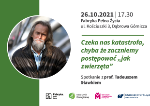 Prof. Tadeusz Sławek gościem 72 spotkania Klubu Myśli Ekologicznej w Katowicach