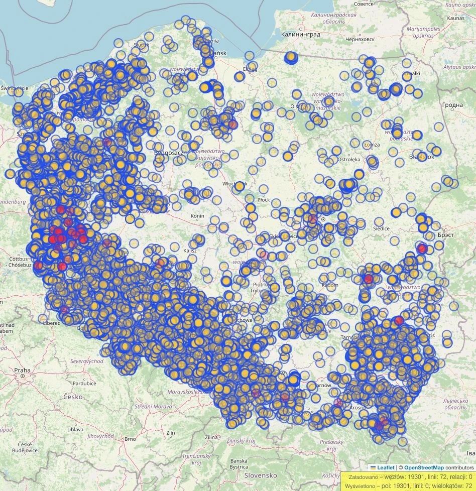 13000 urządzeń myśliwskich w zasobach Openstreetmap