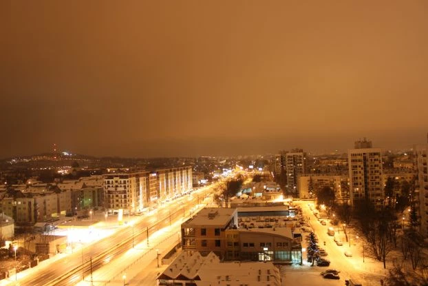 Zimowa noc w Krakowie. Fot. Tomasz Ściężor