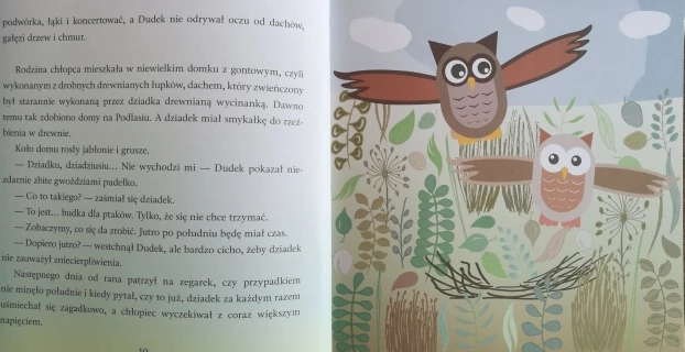 Stronice książeczki zawierają ilustracje Andrzeja Zawadzkiego.
