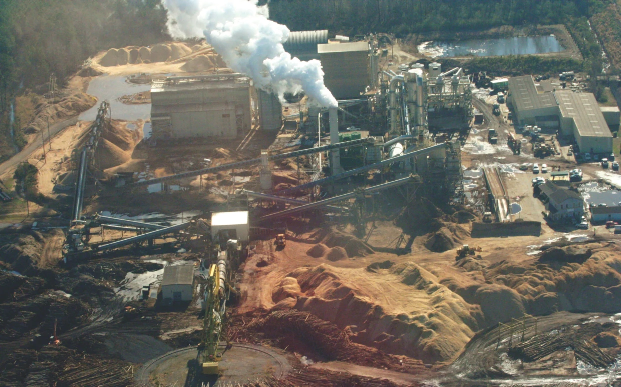 Zakład produkcji pelletu Enviva Ahoskie. Fot. Dogwood Alliance