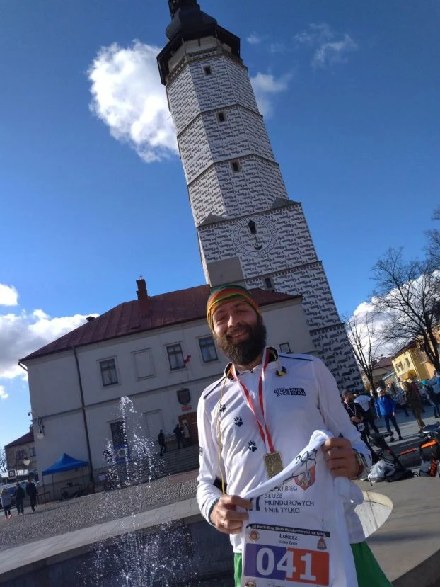 Łukasz na bieckim rynku, 11 listopada 2017.