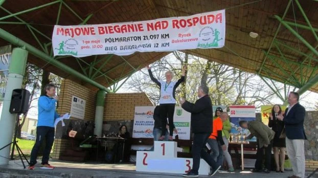 Agnieszka Dawidziuk na podium nad Rospudą