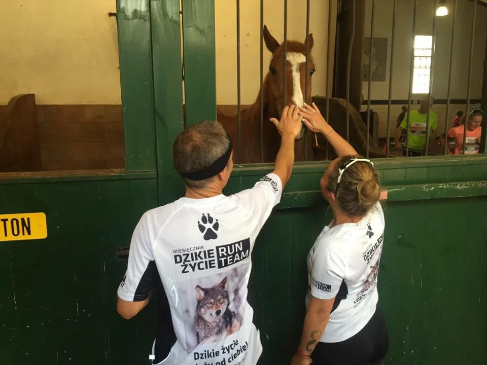 Takie niezwykłe spotkanie podczas biegu w Hadze, lipiec 2016. Na fotografii Jacek Futiakiewicz i Iza Kotik