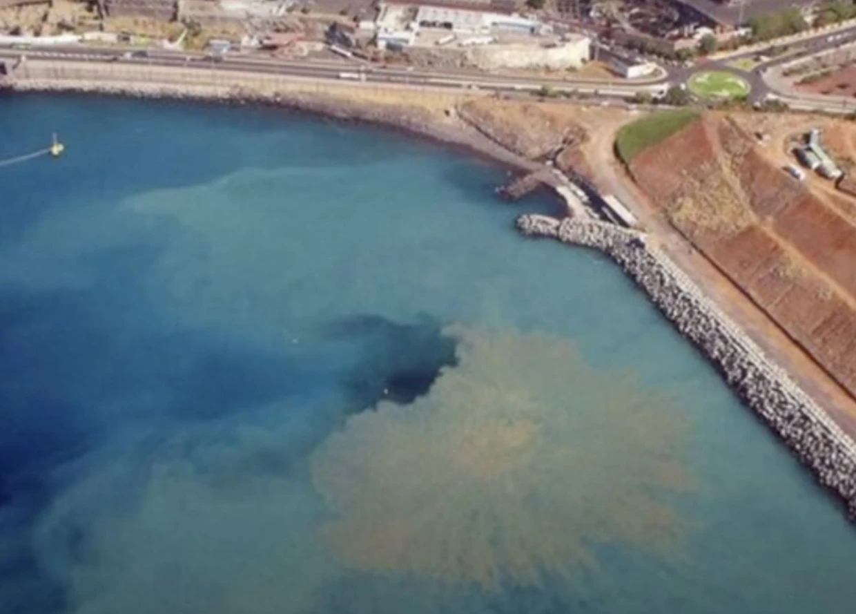 Ścieki zanieczyszczające Ocean. Zdjęcie: Felipe Ravina Olivares z dokumentu „Salvar Tenerife – Una Isla contaminada”, YouTube