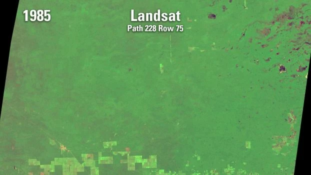 
Wycinka Chaco z 1985 r. Źródło: Landsat/NASA
