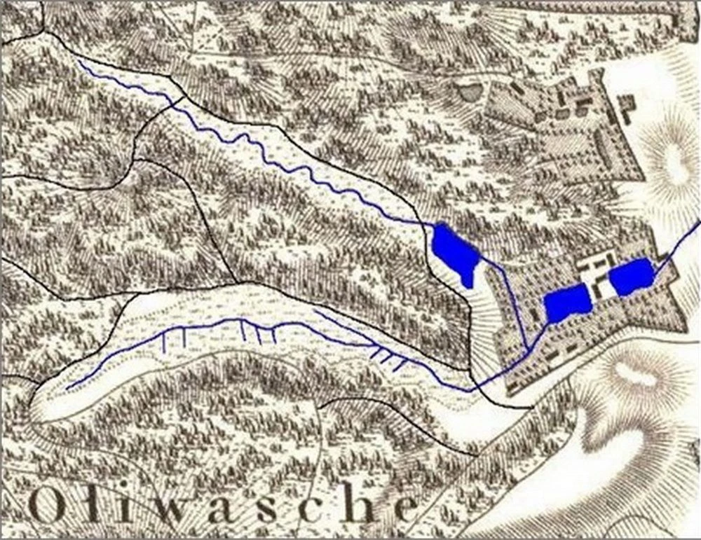 Dawne potoki w dolinach Samborowo i Zielonej (1807 r.), Internet, zmienione