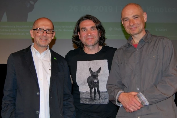 Od lewej prof. Piotr Skubała, Marcin Dorociński i dr Ryszard Kulik. Fot. Mirka Jankowiak