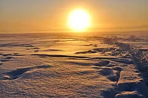 
Lodowa pustynia tworzy specyficzne warunki akustyczne przy − 40 °C, Zatoka Botnicka, Lulea. Fot. Marek Styczyński
