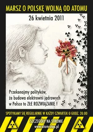 
Plakat marszu o Polskę wolną od atomu
