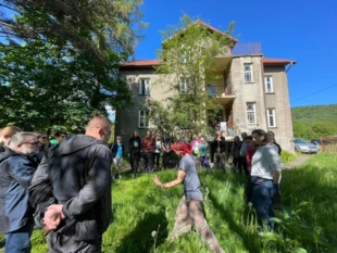 Zajęcia przed Stacją. Fot. Archiwum Pracowni