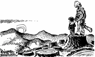 To wszystko, mój synku, będzie kiedyś twoje... Rys. Ze zbiorów VLK Vychodne Karpaty