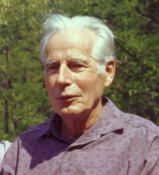 
Arne Naess w Dolinie Wapienicy w Bielsku-Białej, 1992 r. Fot. Archiwum Pracowni
