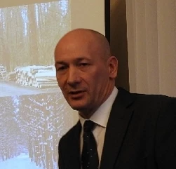 Bogdan Jaroszewicz na konferencji "Puszcza Białowieska. Konflikt A.D. 2017". Fot. Pracownia