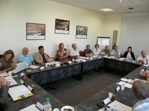 Wizyta studyjna przedstawicieli kierunku we Francji, której tematem były ochrona różnorodności biologicznej i dziedzictwa kulturowego, w  kontekście współpracy wzajemnej i wymiany studentów. Spotkanie w  Centrum Studiów Uniwersyteckich w Châteauroux (Uniwersytet w Orleanie). Fot. Stanisław Czachorowski