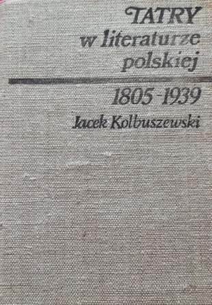 2023-09-07-Kolbuszewski-Tatry-w-literaturze-polskiej-okladka
