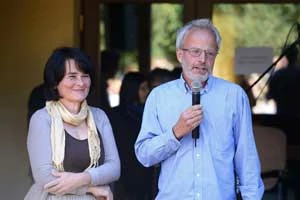 Ewa i Peter na Święcie Michała w grzybowskiej Arce. Fot. Ryszard Żuchowskih