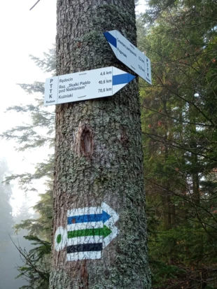 Przy węźle szlaków. Fot. Bartosz Świątek