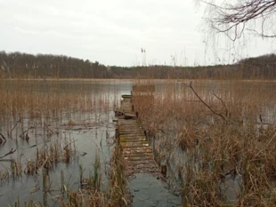 Jeden z mostków wędkarskich nad Jeziorem Tuczno. Fot. Bartosz Świątek