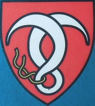 Odtworzone godło Adama z Będkowa, w: W. Fronczak, Herb Prus II zwany Wilczymi Kosami do początku XVI wieku, Starowa Góra 2021