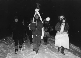 Kolędowanie. Fot. Archiwum Teatru Wiejskiego Węgajty