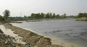 Koryto Soły w trakcie robót hydrotechnicznych. Fot. Robert Wawręty