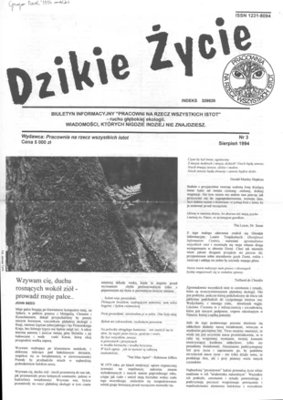 Artykuł opublikowany w Dzikim Życiu, nr 3, sierpień 1994