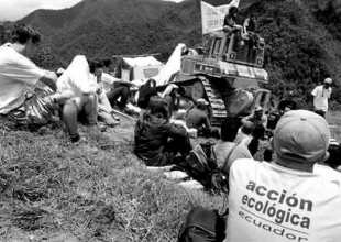 Blokada budowy rurociągu w Ekwadorze. Fot. Archiwum