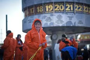 Michalina podczas happeningu z okazji Globalnego Dnia Dywestycji (Global Divestment Day) w lutym 2015 roku. Fot. Ruben Neugebauer 1