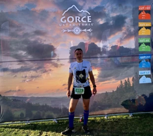 Łukasz Rąb na mecie. Fot. Archiwum Łukasza