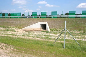 Niegospodarność publicznych pieniędzy i absurd na polskich drogach – wybudowane za duże pieniądze przejścia dla zwierząt wygrodzono siatką. Fot. Radosław Ślusarczyk