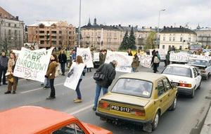 Pikieta w Przemyślu, kwiecień 1998 r. Fot. Janusz Korbel